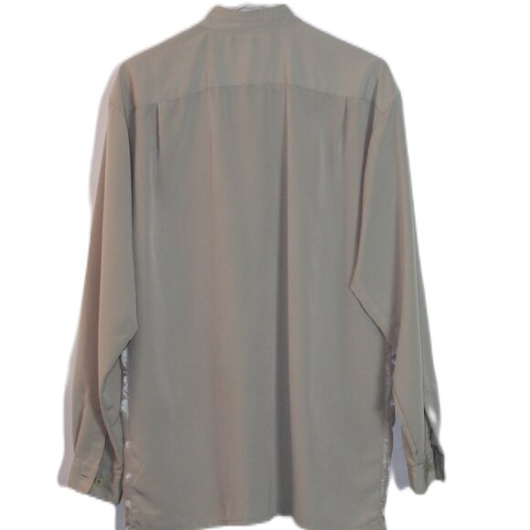 Pronti Collection by Phita Tan, Cream Long Sleeve Dress Shirt Size M - Picture 2 of 10